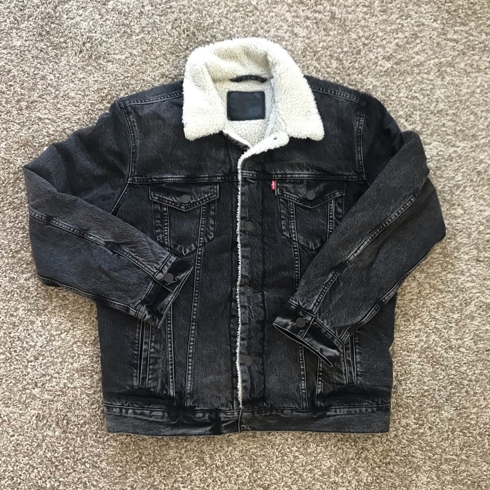 Levi's Denim Sherpa Trucker Jacket